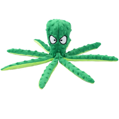 Dog Squeaky Toys Octopus Shape Plush Dog Cat Toy No Stuffing Crinkle Interactive Chew Toys for Small Large Dogs Puppy Plaything