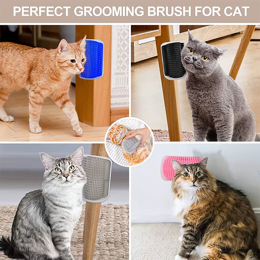 Cat Corner Hair Scrubber Brush Comb Massager Cat Corner Hair Scraping Friction Pet Beauty Products Face Cleaning Itching Scraper