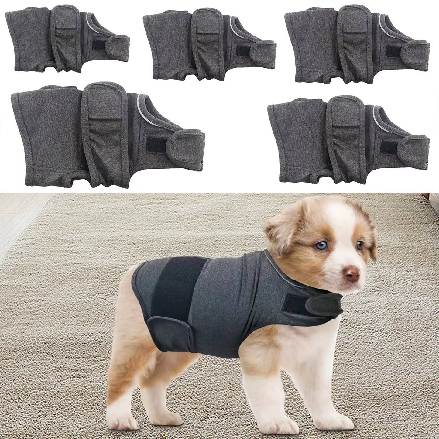 Classic Dog Anxiety Jacket Breathable Thunder Vest for Dogs Thunder Vest for Dogs Anxiety Shirt Dog Clothes for Anxiety Stress