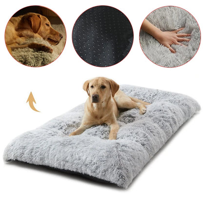 Thick Soft Pet Cat Dog Bed Mats Square Plush Kennel Warm Mat Washable Cat Mat Mattress Pet Cushion Medium Large Dog Pet Supplies