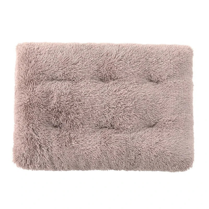 Thick Soft Pet Cat Dog Bed Mats Square Plush Kennel Warm Mat Washable Cat Mat Mattress Pet Cushion Medium Large Dog Pet Supplies