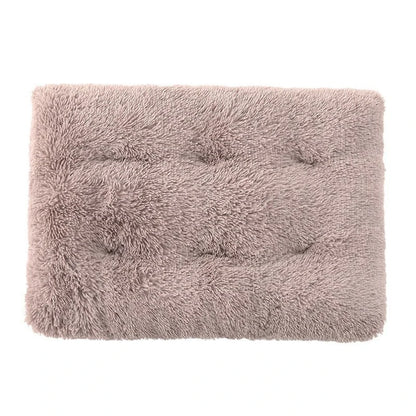 Thick Soft Pet Cat Dog Bed Mats Square Plush Kennel Warm Mat Washable Cat Mat Mattress Pet Cushion Medium Large Dog Pet Supplies