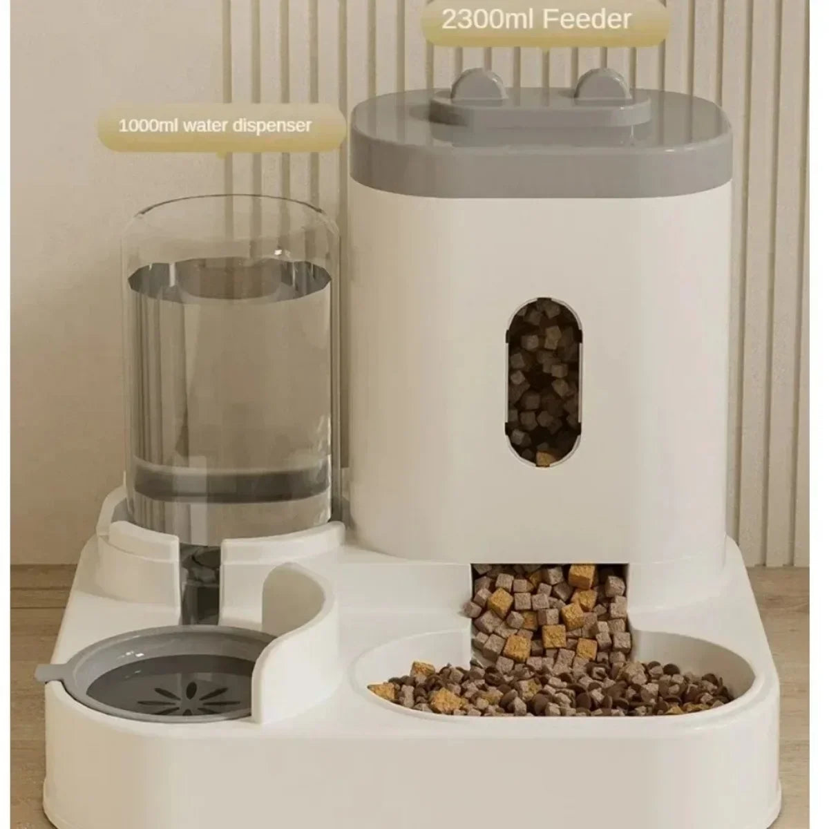 Automatic Feeder Dog Cat Food Bowl with Water Fountain Large Capacity Pet Food Storage Dispenser Container Puppy Pet Accessories